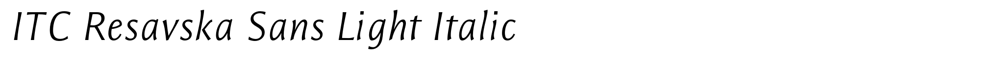 ITC Resavska Sans Light Italic image